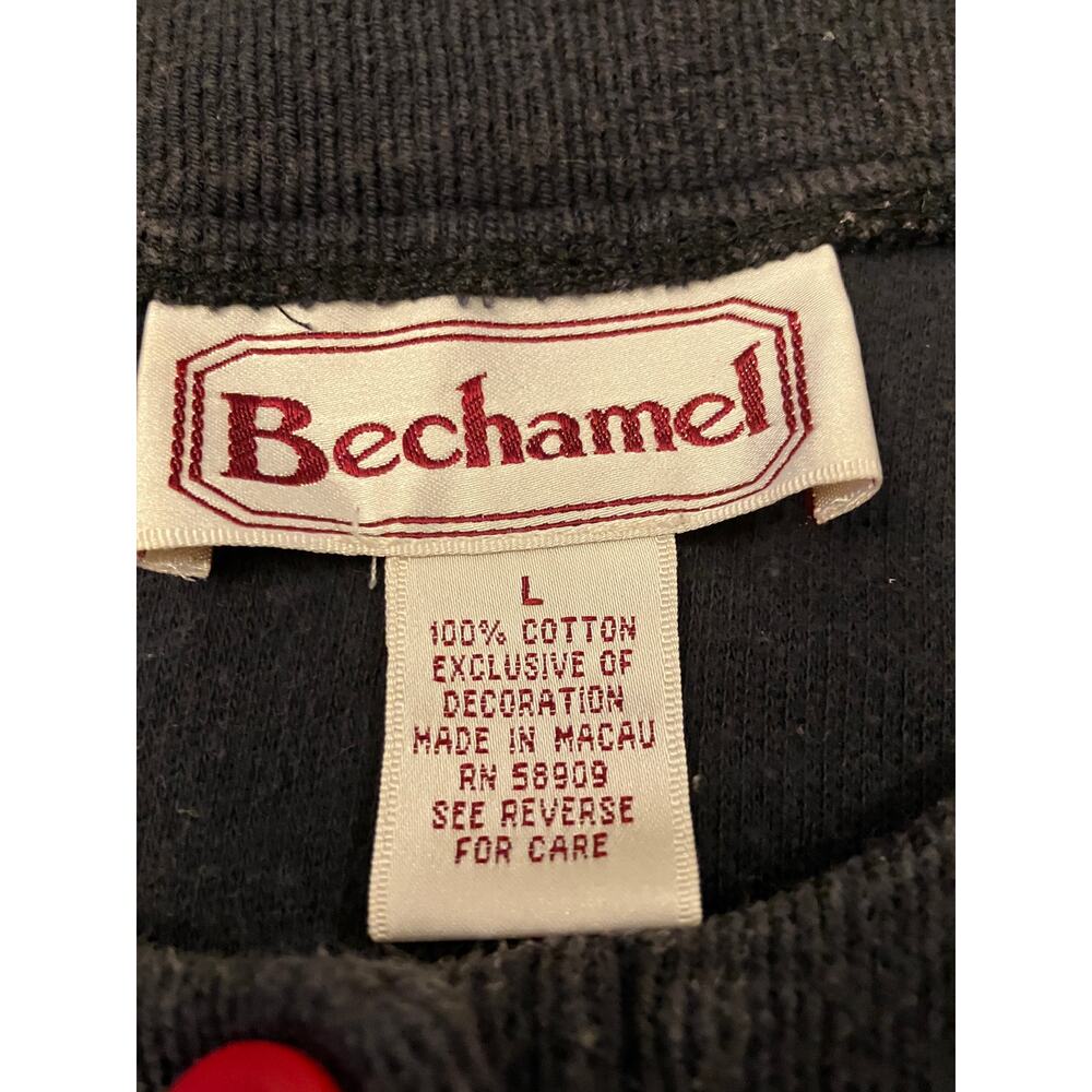 Bechamel Womens Cardigan Size L Black Button Embellished Short Sleeve Cotton‎ - Picture 8 of 8